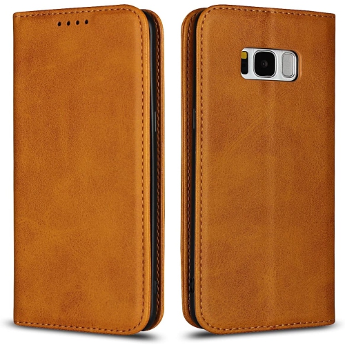 Pour l’étui portefeuille Galaxy S8 plus de Samsung, support de transport en cuir de polyuréthane magnétique pour fentes pour cartes