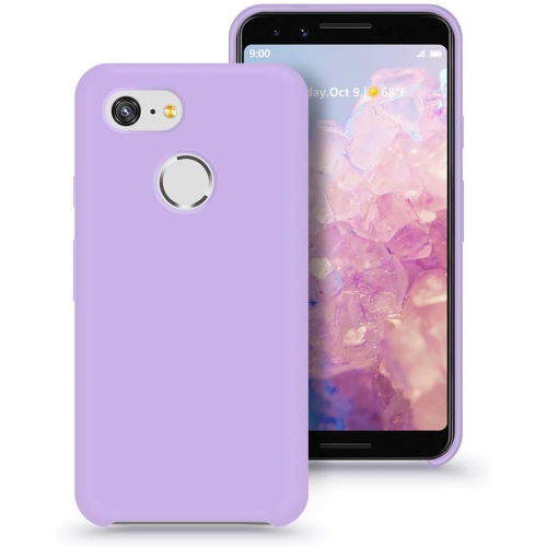 Pixel 3 Case Silicone, Slim Liquid Silicone Gel Rubber Shockproof Soft Microfiber Cloth Lining Cushion