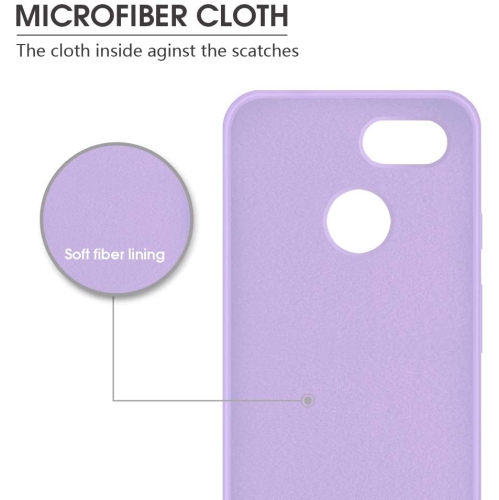 Pixel 3 Case Silicone, Slim Liquid Silicone Gel Rubber Shockproof Soft Microfiber Cloth Lining Cushion