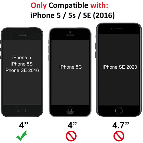 Étui iPhone 5/5S/se - TPUR mince et souple [Crystal Clear] Étui protecteur arrière transparent pour Apple iPhone SE