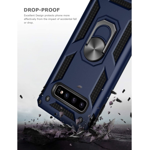 Ring Kickstand Phone Case for Samsung Galaxy S10,Heavy Duty Dual Layer Drop Protection Case for Galaxy