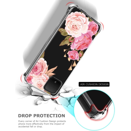 Étui floral transparent Pretty Phone pour Pixel 4 XL de Google pour femmes/filles, modèle fleur mince et doux