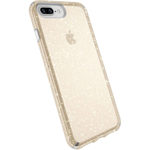 ALBERTATECH  Presidio Clear + Glitter Case for Iphone 8 Plus (Also Fits 7 Plus And 6S/6 Plus), Clear With In Gold
