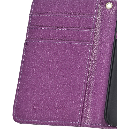 Étui iPhone SE 5s 5, étui portefeuille [folio à rabat] protecteur 2-en-1 en cuir de polyuréthane de qualité supérieure avec plusieurs cartes de crédit