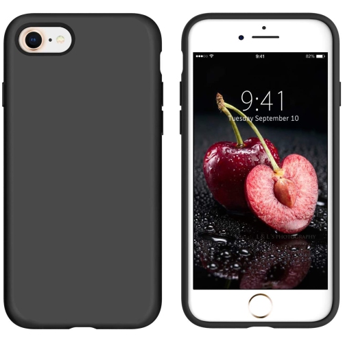 ALBERTATECH  Iphone Se 2020 Case, Iphone 8 Case, Iphone 7 Case, Liquid Silicone Soft Gel Rubber Slim Cover With Microfiber