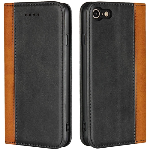 ALBERTATECH  for Iphone 7 Case/iphone 8 Case, Genuine Leather Premium Case, Calf Pattern [Strong Magnetic Holster]