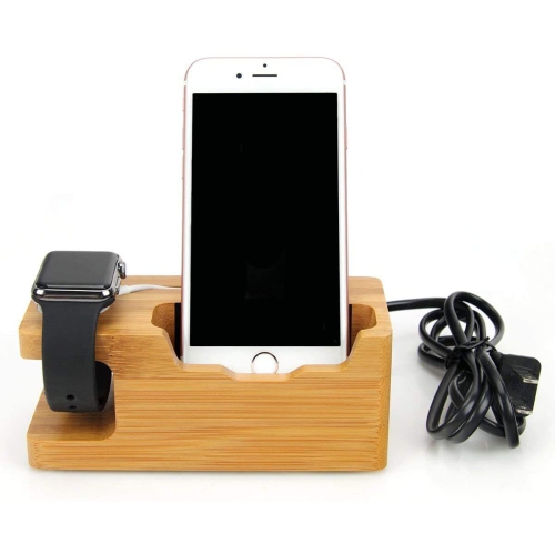 Station de recharge USB en bois de bambou, chargeur de bureau, concentrateur à 3 ports USB 3.0, pour iPhone 7/7Plus/6s/6/plus/5s et