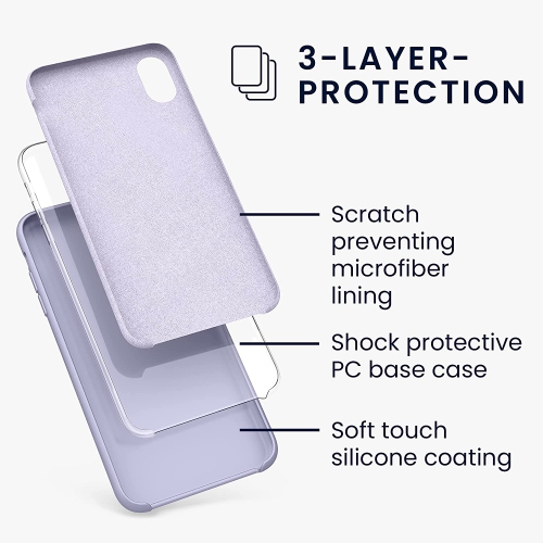 TPU Silicone Case Compatible with Apple iPhone XR - Case Slim Phone Cover with Soft Finish - Light Lavender
