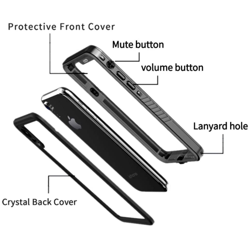iPhone XR Case with Built-in Screen Protector Shockproof Waterproof Snowproof Dustproof Cases, IP68 Certified