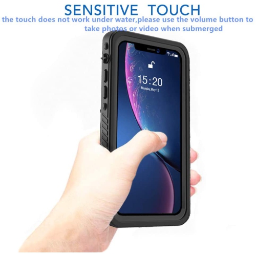 iPhone XR Case with Built-in Screen Protector Shockproof Waterproof Snowproof Dustproof Cases, IP68 Certified