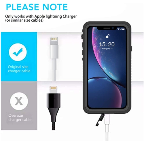 iPhone XR Case with Built-in Screen Protector Shockproof Waterproof Snowproof Dustproof Cases, IP68 Certified