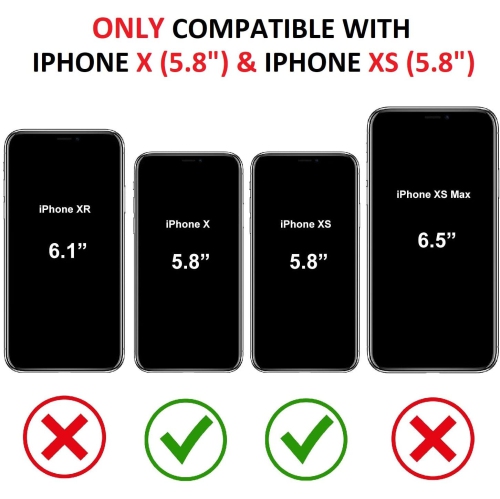 iPhone X/XS Case - Soft Slim TPU [Crystal Clear] Transparent Protective Back Cover for Apple iPhone X and iPhone