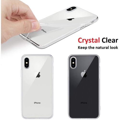 iPhone X/XS Case - Soft Slim TPU [Crystal Clear] Transparent Protective Back Cover for Apple iPhone X and iPhone