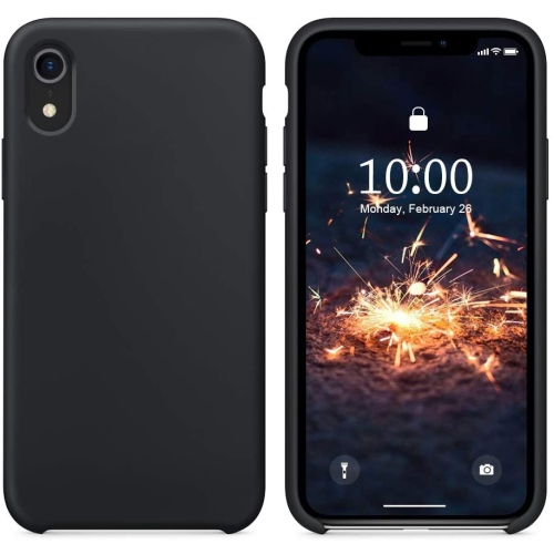 ALBERTATECH  Iphone Xr Silicone Case, Liquid Silicone Gel Rubber Anti-Scratch 6.1 Inch Phone Case for Iphone Xr ( ) In Black