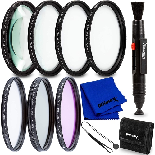 ALBERTATECH  40.5MM Complete Lens Filter Accessory Kit for Lenses With 40.5MM Filter Size: Uv Cpl Fld Filter Set + Macro