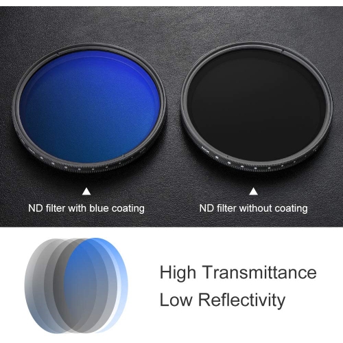 58mm ND Filter Slim Variable ND2-ND400 Filter Adjustable Fader Density Slim Waterproof