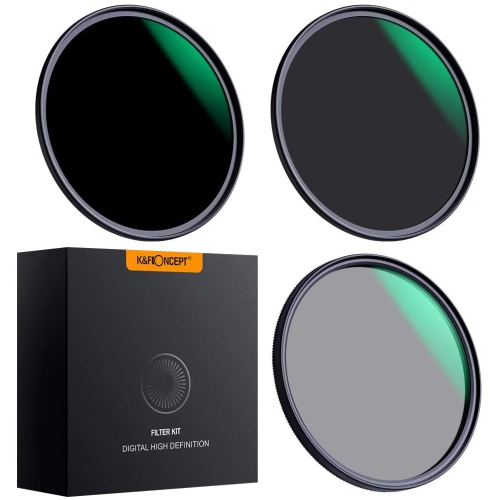 58MM Filter Kit CPL+ND8+ND64 18-Layer MRC Slim Circular Polarizing Density Filter for Camera Lenses