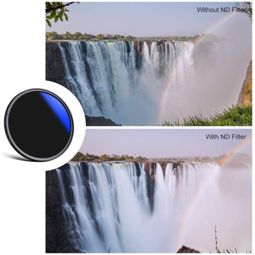 77mm ND Filter Slim Variable ND2-ND400 Filter Adjustable Fader Density Slim Waterproof
