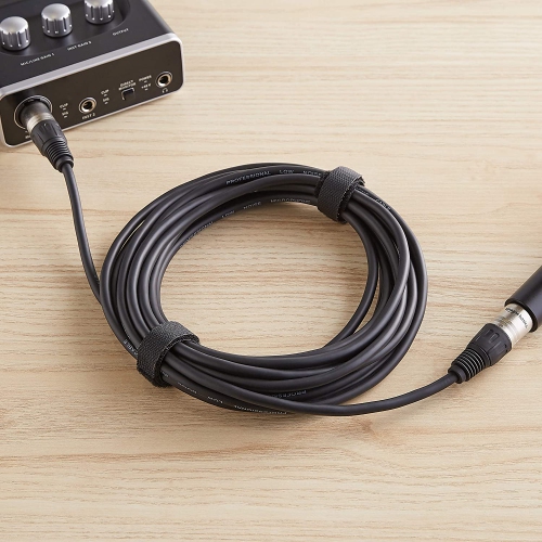XLR Male to Female Microphone Cable - 25 Feet, Black