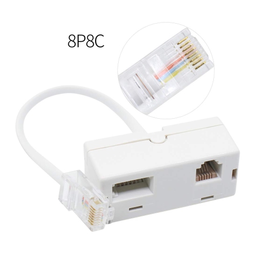 RJ45 to BT RJ11 Secondary Splitter Telephone Adapter RJ45 Plug Male TO BT RJ11 Femle Cord Separator for Converter RJ45