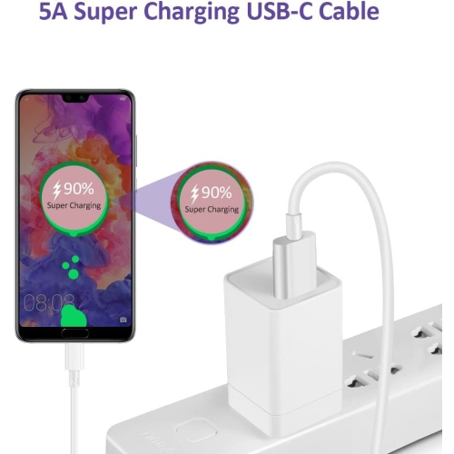 YA USB-C Cable Replacement for Huawei Supercharge 2Pack 3.3FT, Flexible Fast Charging USB C SuCooper Charger Cable
