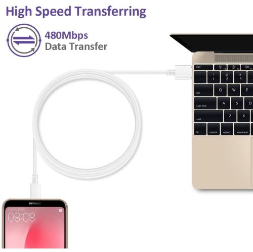 YA USB-C Cable Replacement for Huawei Supercharge 2Pack 3.3FT, Flexible Fast Charging USB C SuCooper Charger Cable