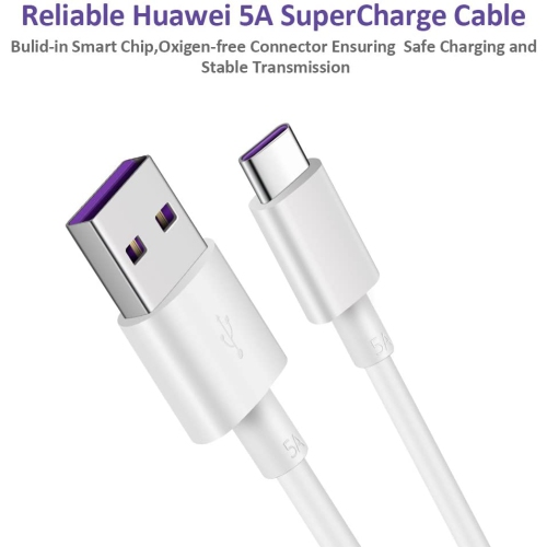 YA USB-C Cable Replacement for Huawei Supercharge 2Pack 3.3FT, Flexible Fast Charging USB C SuCooper Charger Cable