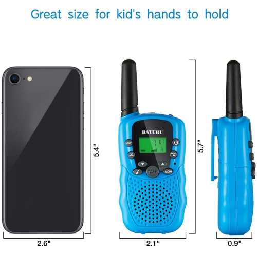 Walkie Talkies, Walkie Talkie for Kids 22 Channels 2 Way Radios Walkie Talkies with Backlit LCD Flashlight, 3