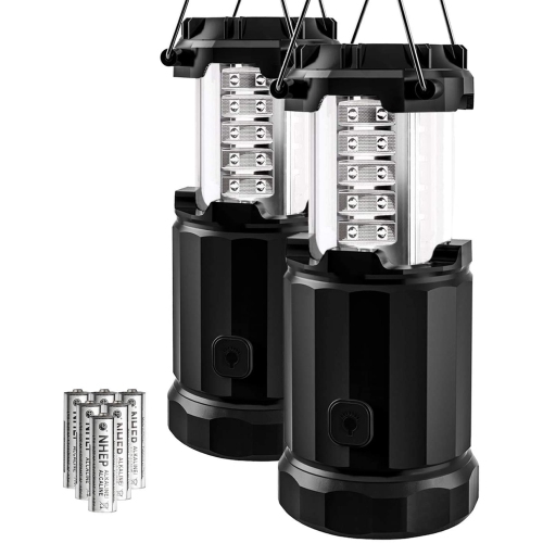 ALBERTATECH  Upgrade 2 Pack Led Camping Lantern With Magnetic Base And Adjustable Brightness, Survival Kit for Emergency