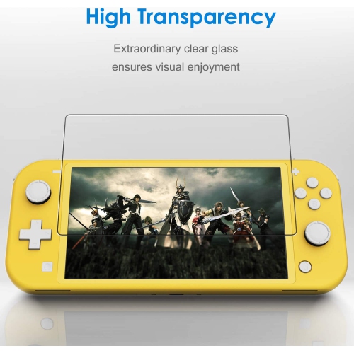 Screen Protector for Nintendo Switch Lite 2019, High Quality Tempered Glass Film, 3-Pack