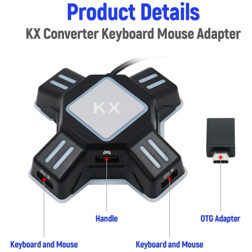 Adaptateur de clavier pour manette de jeu KX pour N-Switch/Xbox One/PS4