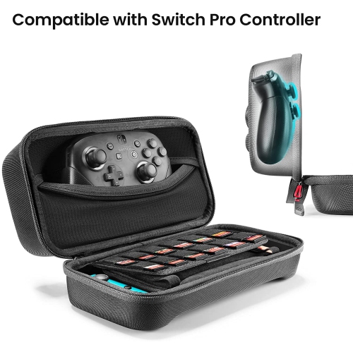 Protective Case for Nintendo Switch Hard Shell Travel Storage Carrying Case Cover Box 24 Game Cartridges Handle