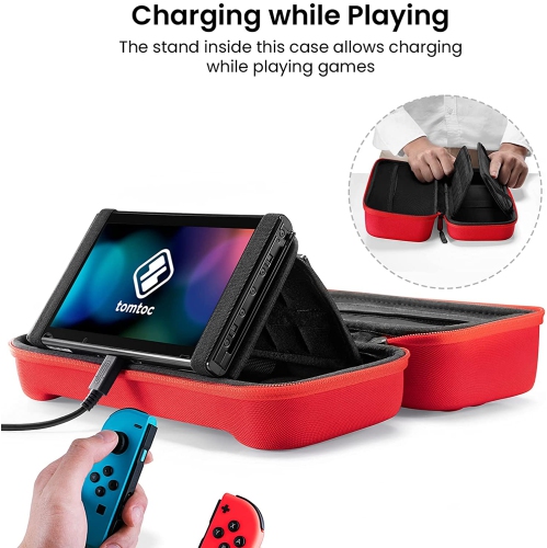 Carrying Case for Nintendo Switch/OLED Model, Large Travel Switch Case with 24 Game Cartridges Compatible
