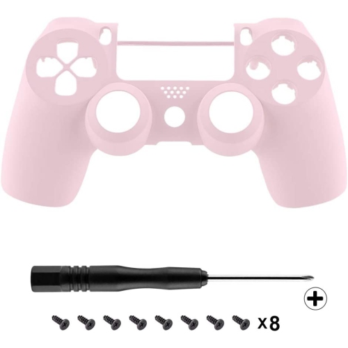 Cherry Blossoms Pink Faceplate Cover, Soft Touch Front Housing Shell Case for PS4 Slim Pro Controller