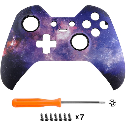 Nebula Galaxy Patterned Faceplate Cover, Soft Touch Front Housing Shell Case, Comfortable Soft Grip