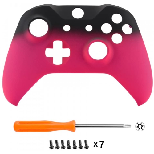 Shadow Rose Red Faceplate Cover, Soft Touch Front Housing Shell Case, Comfortable Soft Grip Replacement Kit