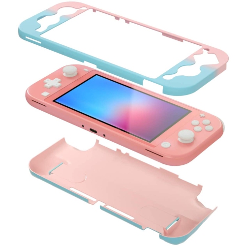 Protective Case for Nintendo Switch lite, Grip Case for Nintendo Switch lite with Stand - Pink Blue