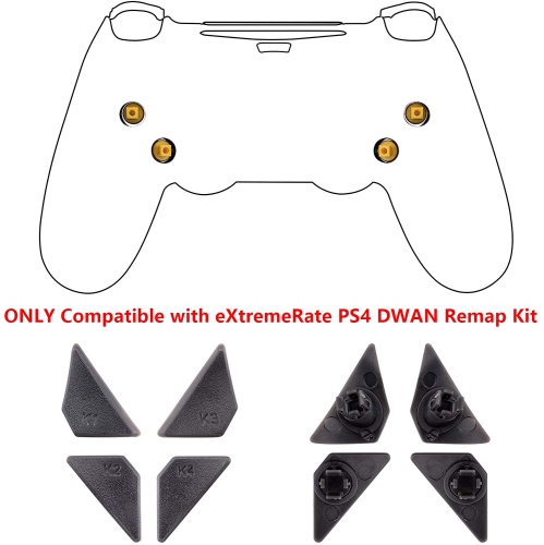 Replacement Ergonomic Back Buttons, K1 K2 K3 K4 Paddles for PS4 Controller Dawn Remap Kit (Only fits