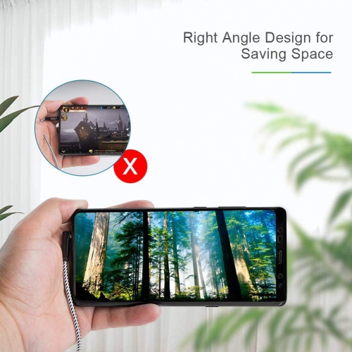 TRRS 3.5mm Audio Cable 6 Feet, 90 Degree 3.5mm Male to Male Aux Cable/Right Angle 4 Pole Auxiliary Stereo