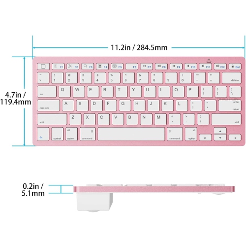 Ultra-Slim Wireless Bluetooth Keyboard for iPad Pro 11/ 12.9, iPad Air 4 10.5, iPad 9th 2021/ 8th 2020 /7th Gen