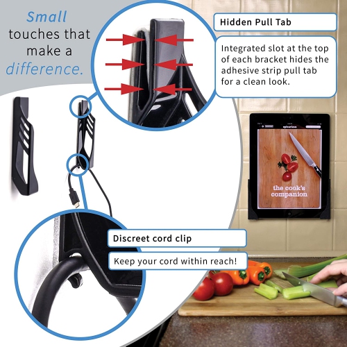 Koala Tablet Wall Mount: Universal Damage-Free Adhesive Wall Dock for iPads, iPad Airs, Galaxy Tabs and Other