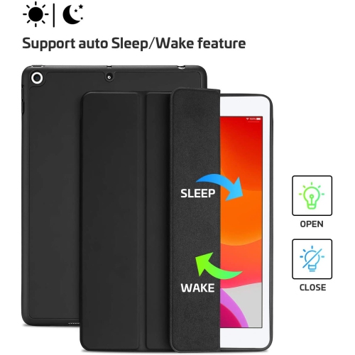 iPad 10.2 9th Gen 2021 / 10.2 8th Gen 2020 / 7th Generation 2019 with Pencil Holder, Flexible Soft TPU Back