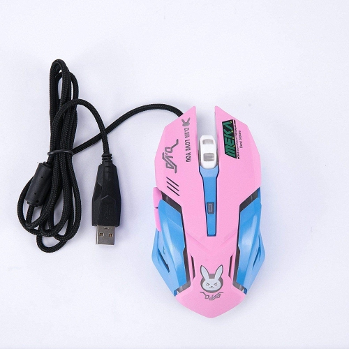 Mouse Breathing LED Backlit Gaming Mouse D.VA Genji ReaCooper Wired USB Computer Mouse for PC& Mac E-sports Gamers
