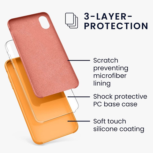 TPU Silicone Case Compatible with Apple iPhone XR - Case Slim Phone Cover with Soft Finish - Cosmic Orange