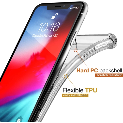 for iPhone XR Case, Clear Lifeproof Bum for Apple iPhone XR 6.1" Qi Slim Silicone Hard Transparent