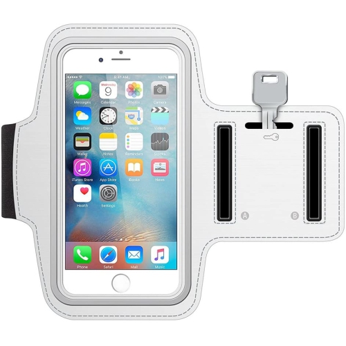 ALBERTATECH  Sportband Compatible With Iphone 12 Mini / Se 2020 / 8 / 7 / 6S / 6 - 5.5 Inch (Black) Water Resistant