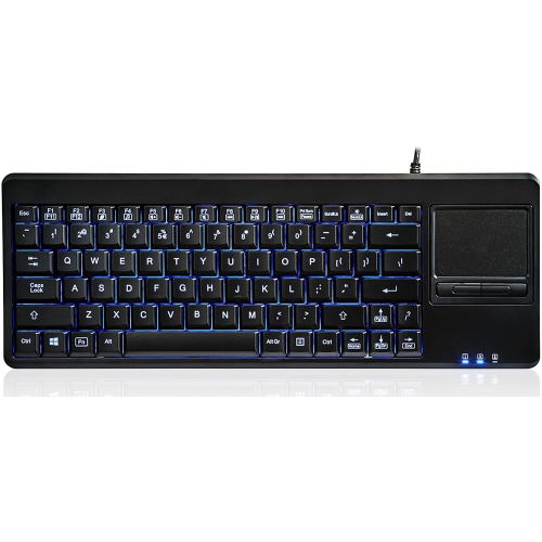 ALBERTATECH  Periboard-315H, Wired USB Backlit Keyboard With Touchpad And 2 USB Ports (10917) In Black