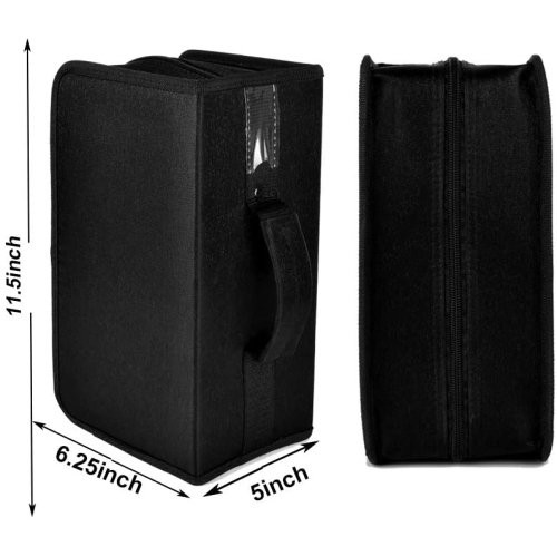 CD Case, 160 Capacity Nylon DVD Case Protective CD Case Holder Portable Disc Storage Organizer Bag for Car