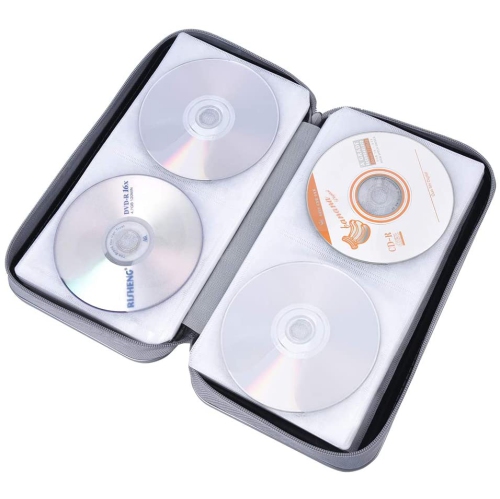 CD Case, 96 Capacity Hard Plastic DVD Case Holder Organizer Storage Bag  Portable Game Music Movie CD Disc