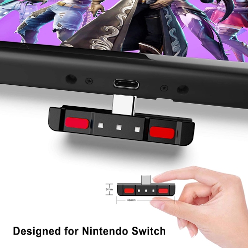 Bluetooth 5.0 Audio Transmitter Adapter with USB C Connector APTX Low Latency for NSwitch鈩?Lite Accessories